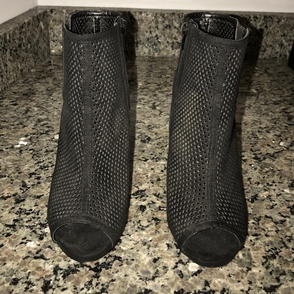 Qupid Open Toe Heel Booties - image 2